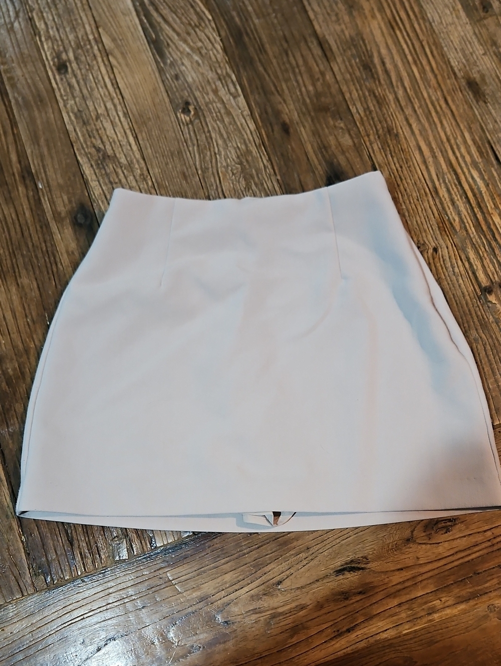Abercrombie & Fitch Cream Side Zip Mini Skort XS